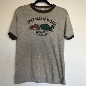 1970's Rocky Branch Marina Arkansas Ringer Tee